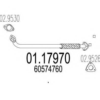 MTS 0117970 Труба вихлопного газу