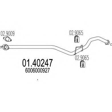 MTS 0140247 Труба вихлопного газу