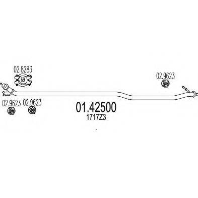 MTS 0142500 Труба вихлопного газу