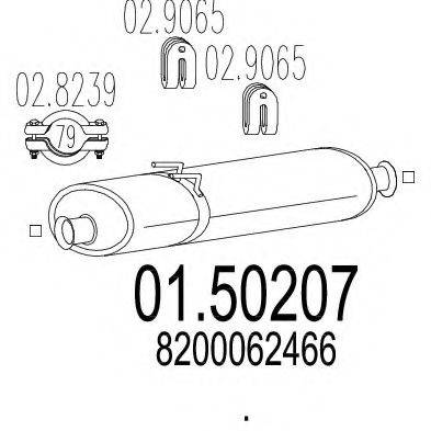 MTS 0150207 Середній глушник вихлопних газів