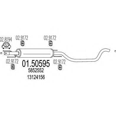 MTS 0150595 Середній глушник вихлопних газів