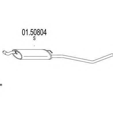 MTS 0150804 Середній глушник вихлопних газів