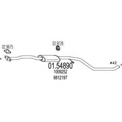 MTS 0154890 Середній глушник вихлопних газів