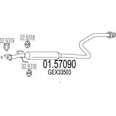 MTS 0157090 Середній глушник вихлопних газів