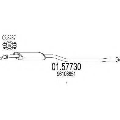 MTS 0157730 Середній глушник вихлопних газів