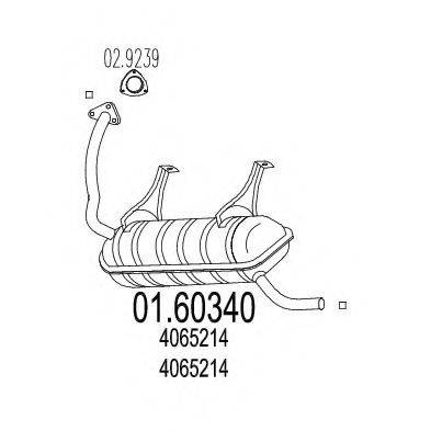 MTS 0160340 Глушник вихлопних газів кінцевий
