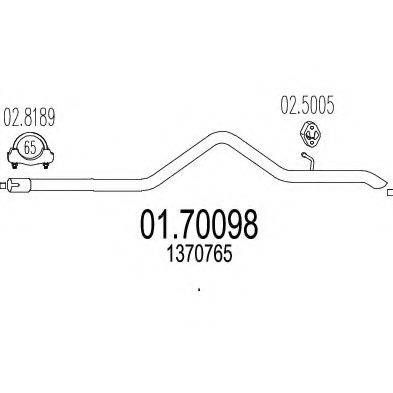 MTS 0170098 Труба вихлопного газу