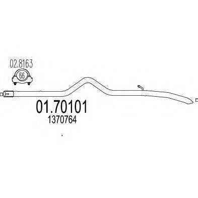 MTS 0170101 Труба вихлопного газу