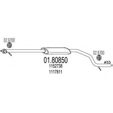 MTS 0180850 Середній глушник вихлопних газів