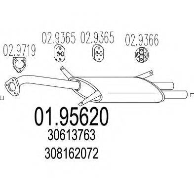 MTS 0195620 Глушник вихлопних газів кінцевий