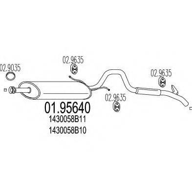 MTS 0195640 Глушник вихлопних газів кінцевий