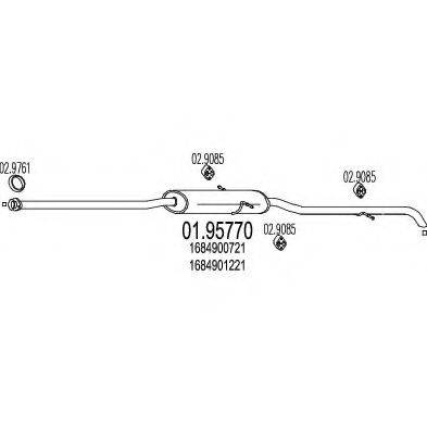 MTS 0195770 Глушник вихлопних газів кінцевий