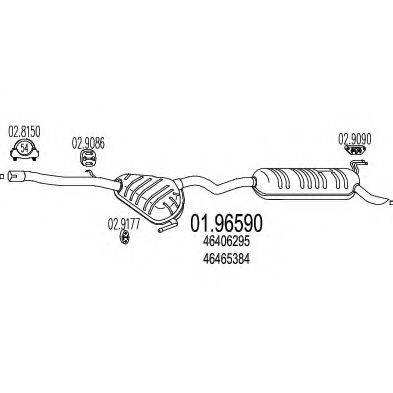 MTS 0196590 Глушник вихлопних газів кінцевий