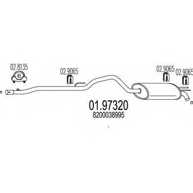 MTS 0197320 Глушник вихлопних газів кінцевий
