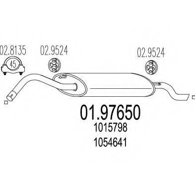 MTS 0197650 Глушник вихлопних газів кінцевий
