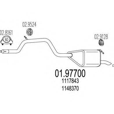 MTS 0197700 Глушник вихлопних газів кінцевий