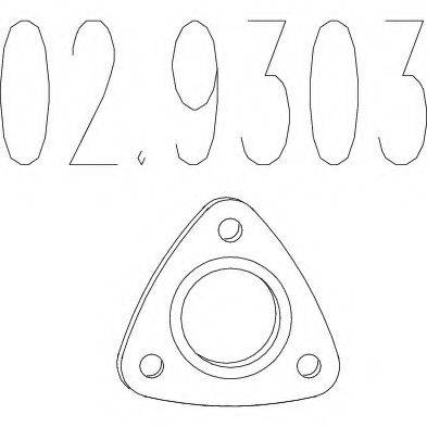 MTS 029303 Прокладка, труба вихлопного газу