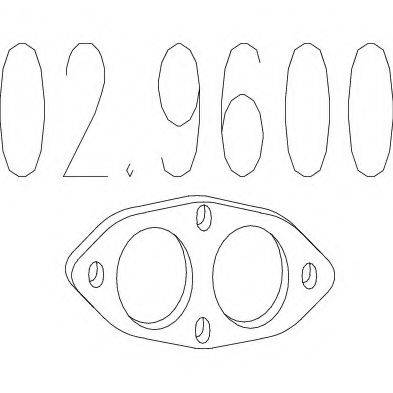 MTS 029600 Прокладка, труба вихлопного газу