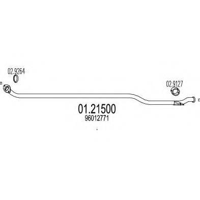 MTS 0121500 Труба вихлопного газу