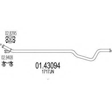 MTS 0143094 Труба вихлопного газу