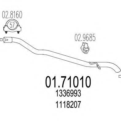 MTS 0171010 Труба вихлопного газу