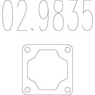 MTS 029835 Прокладка, труба вихлопного газу