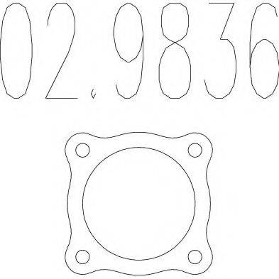 MTS 029836 Прокладка, труба вихлопного газу