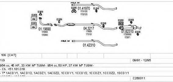 MTS C260011005880 Система випуску ОГ