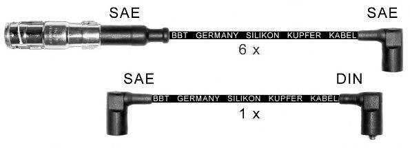 BBT ZK414 Комплект дротів запалювання