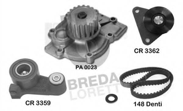 BREDA LORETT KPA0401A Водяний насос + комплект зубчастого ременя