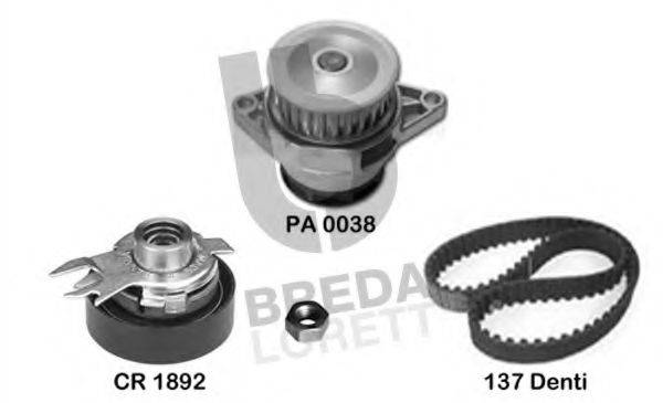 BREDA LORETT KPA0644A Водяний насос + комплект зубчастого ременя