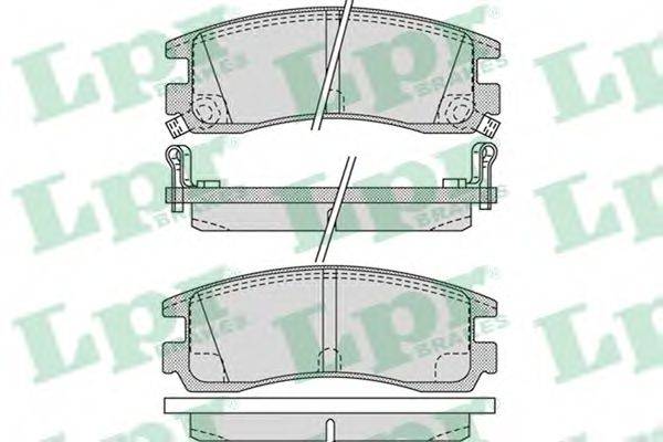 LPR 05P1031 Комплект гальмівних колодок, дискове гальмо