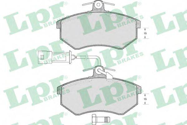 LPR 05P221 Комплект гальмівних колодок, дискове гальмо