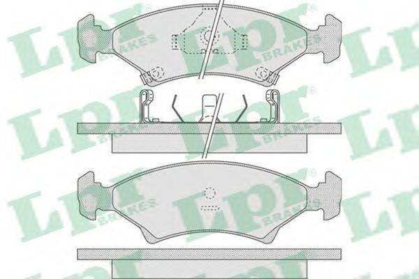 LPR 05P737 Комплект гальмівних колодок, дискове гальмо