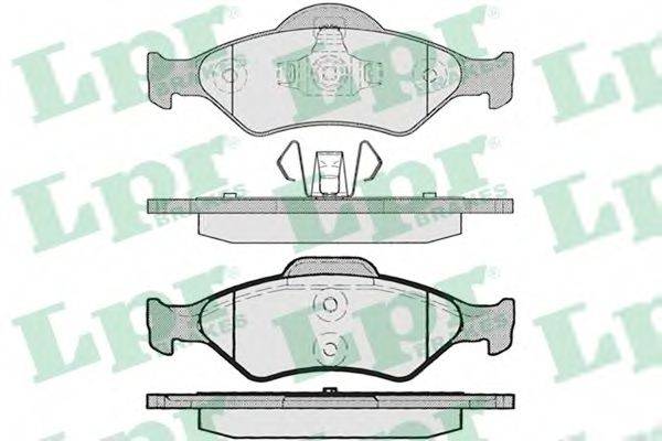LPR 05P795 Комплект гальмівних колодок, дискове гальмо