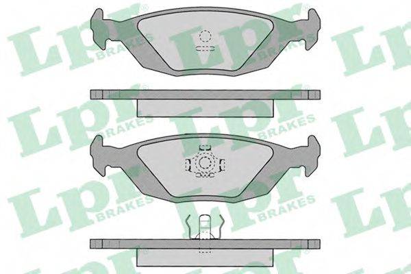 LPR 05P887 Комплект гальмівних колодок, дискове гальмо