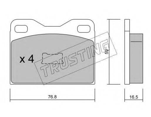 TRUSTING 0171 Комплект гальмівних колодок, дискове гальмо