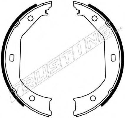 TRUSTING 019027 Комплект гальмівних колодок, стоянкова гальмівна система
