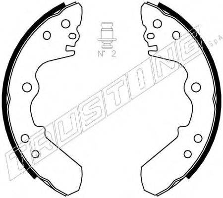 TRUSTING 073168 Комплект гальмівних колодок