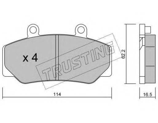 TRUSTING 0770 Комплект гальмівних колодок, дискове гальмо