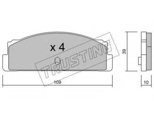 TRUSTING 0880 Комплект гальмівних колодок, дискове гальмо