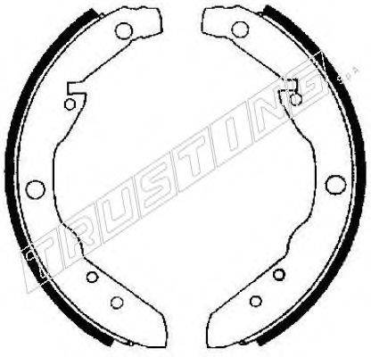 TRUSTING 124256 Комплект гальмівних колодок