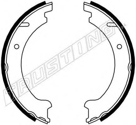 TRUSTING 127272 Комплект гальмівних колодок, стоянкова гальмівна система