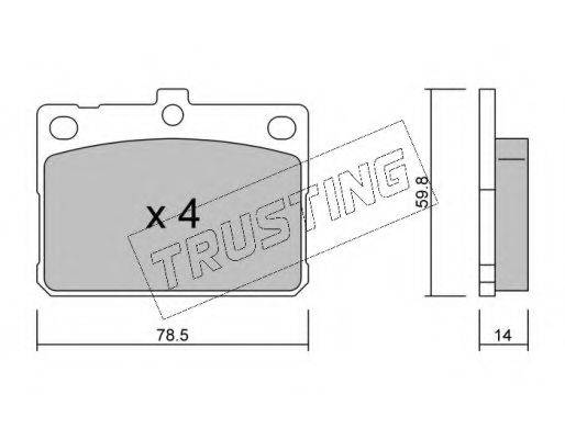 TRUSTING 2370 Комплект гальмівних колодок, дискове гальмо