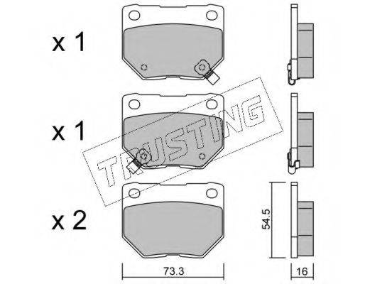 TRUSTING 5170 Комплект гальмівних колодок, дискове гальмо