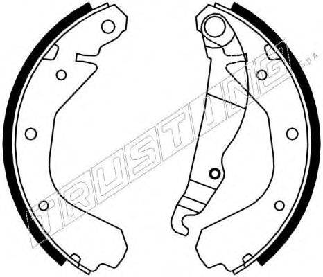 TRUSTING 7115 Комплект гальмівних колодок