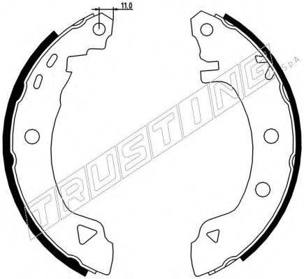 TRUSTING 7158 Комплект гальмівних колодок