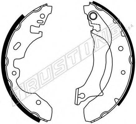 TRUSTING 7261 Комплект гальмівних колодок