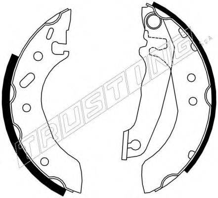 TRUSTING 7264 Комплект гальмівних колодок