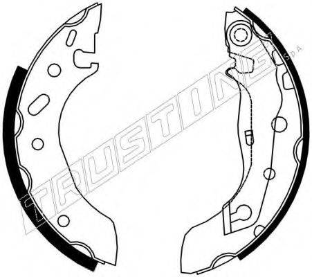 TRUSTING 7266 Комплект гальмівних колодок